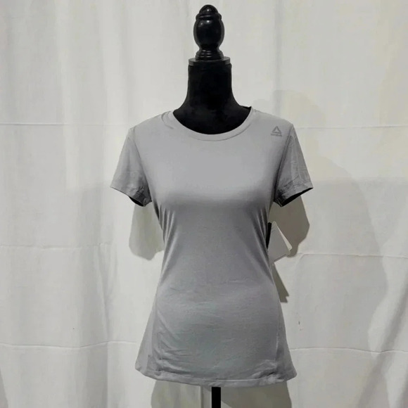 Reebok NEW Women's Scoop Neck Dri Gray Heather Excell Athletic Top M - Picture 1 of 11